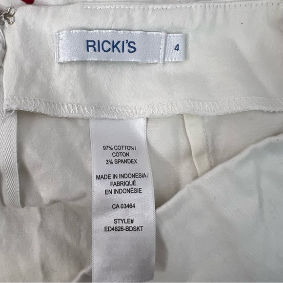 Ricki's skirt flowers floral black red white Cream and Black Floral Pencil Skirt - Picture 8 of 10